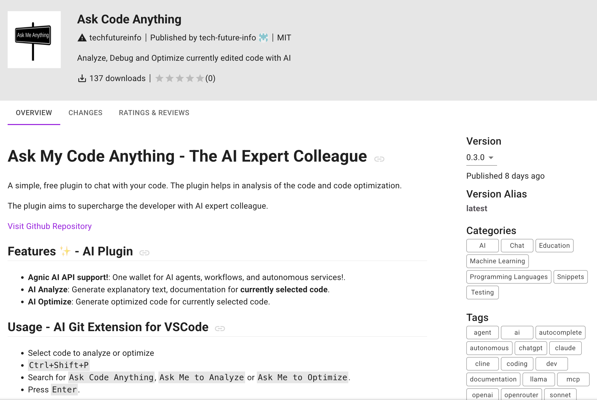 Ask My Code Anything screenshot
